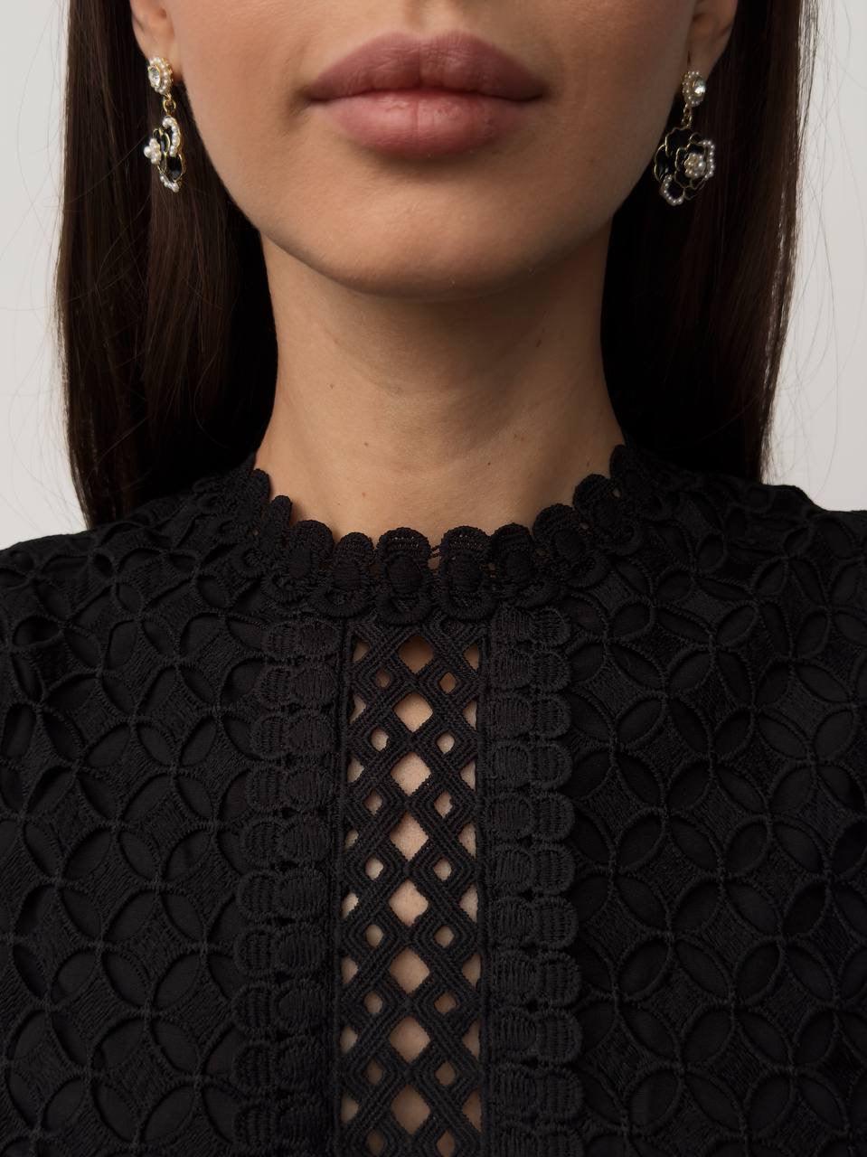 Zarif Siyah Dantel Elbise