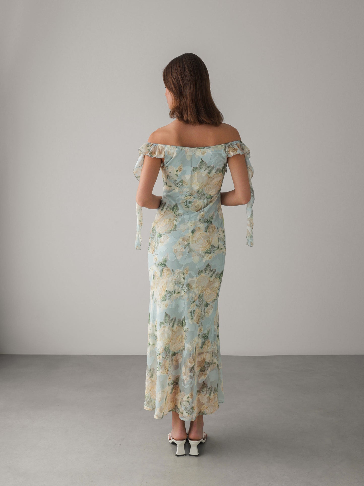 Suluboya Çiçek Elbise