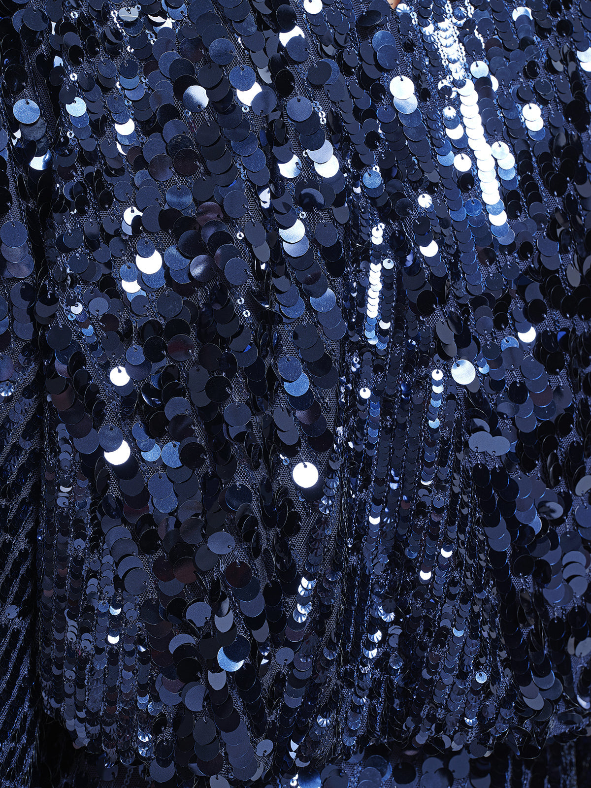 Balık Pulu Desenli Kısa Bluz