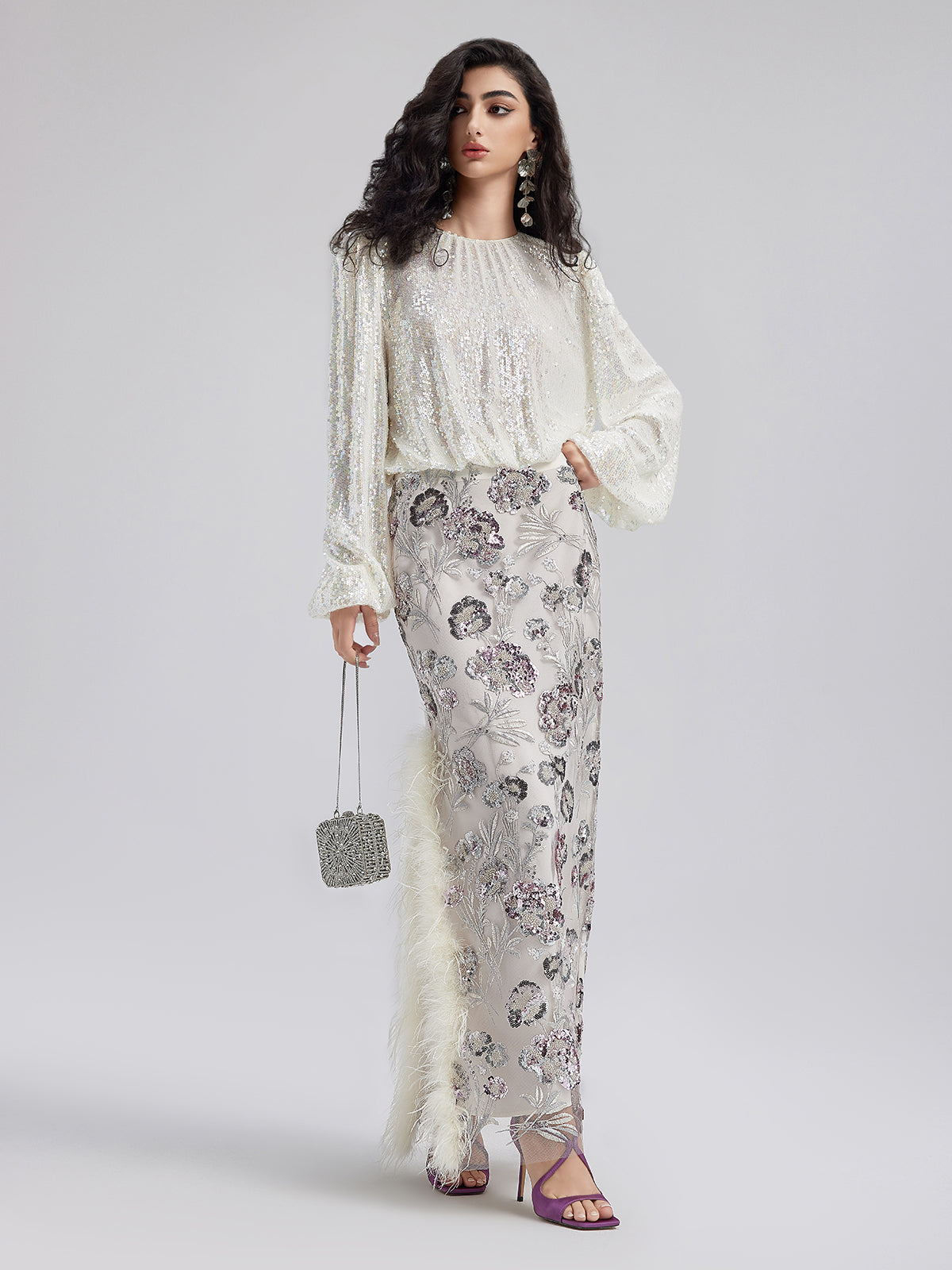 Renkli Pullu Modern Etnik Bluz