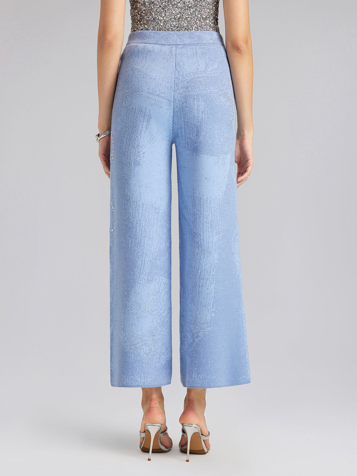 Yün Taşlı Jakar Esnek Pantolon