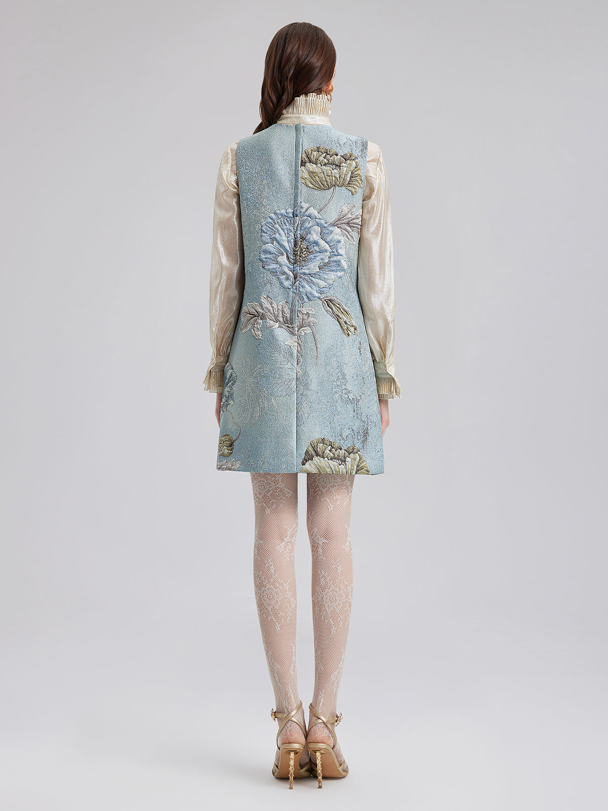 El Yapımı 3 Boyutlu Çiçekli Boncuklu Elbise