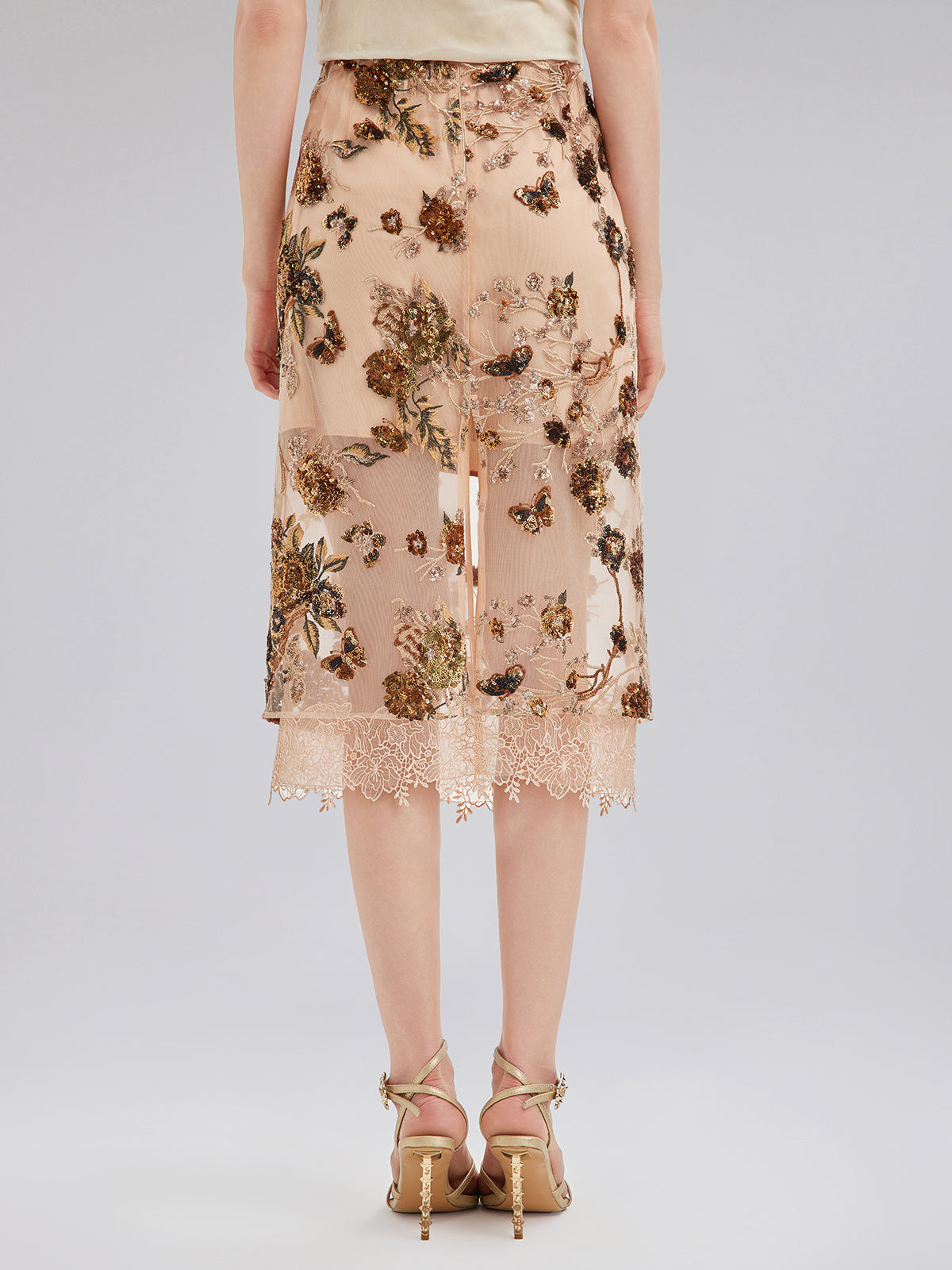 Lüks Nakışlı Pullu Etek