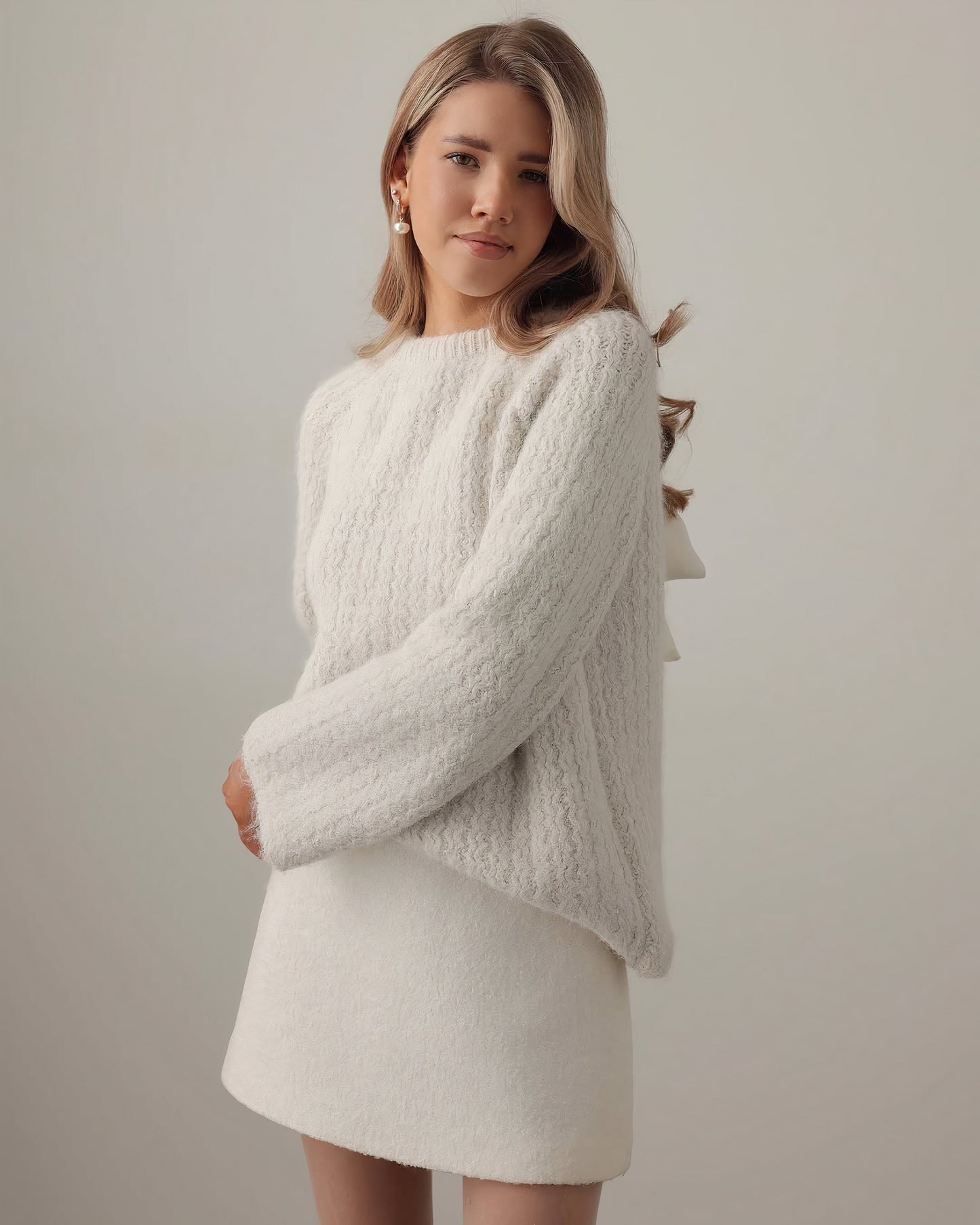 Fiyonk Detaylı Soft Elegance Kazak