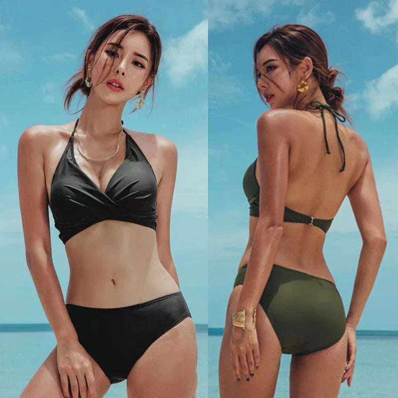 Düz Çapraz Push Up Bikini