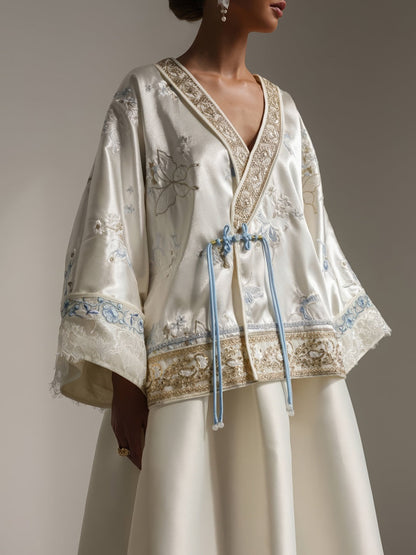 White Lotus Kimono Ceket