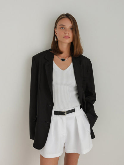 Siyah Boyfriend Blazer Ceket