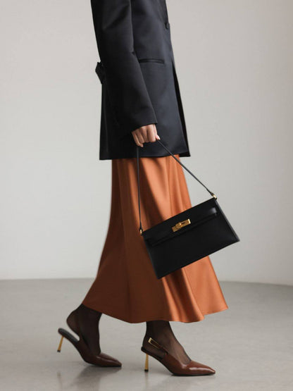 Yanık Amber Saten Etek