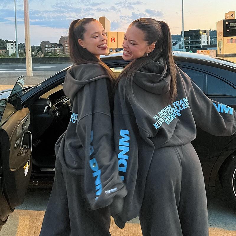 Yazı Baskılı Sweat Mont