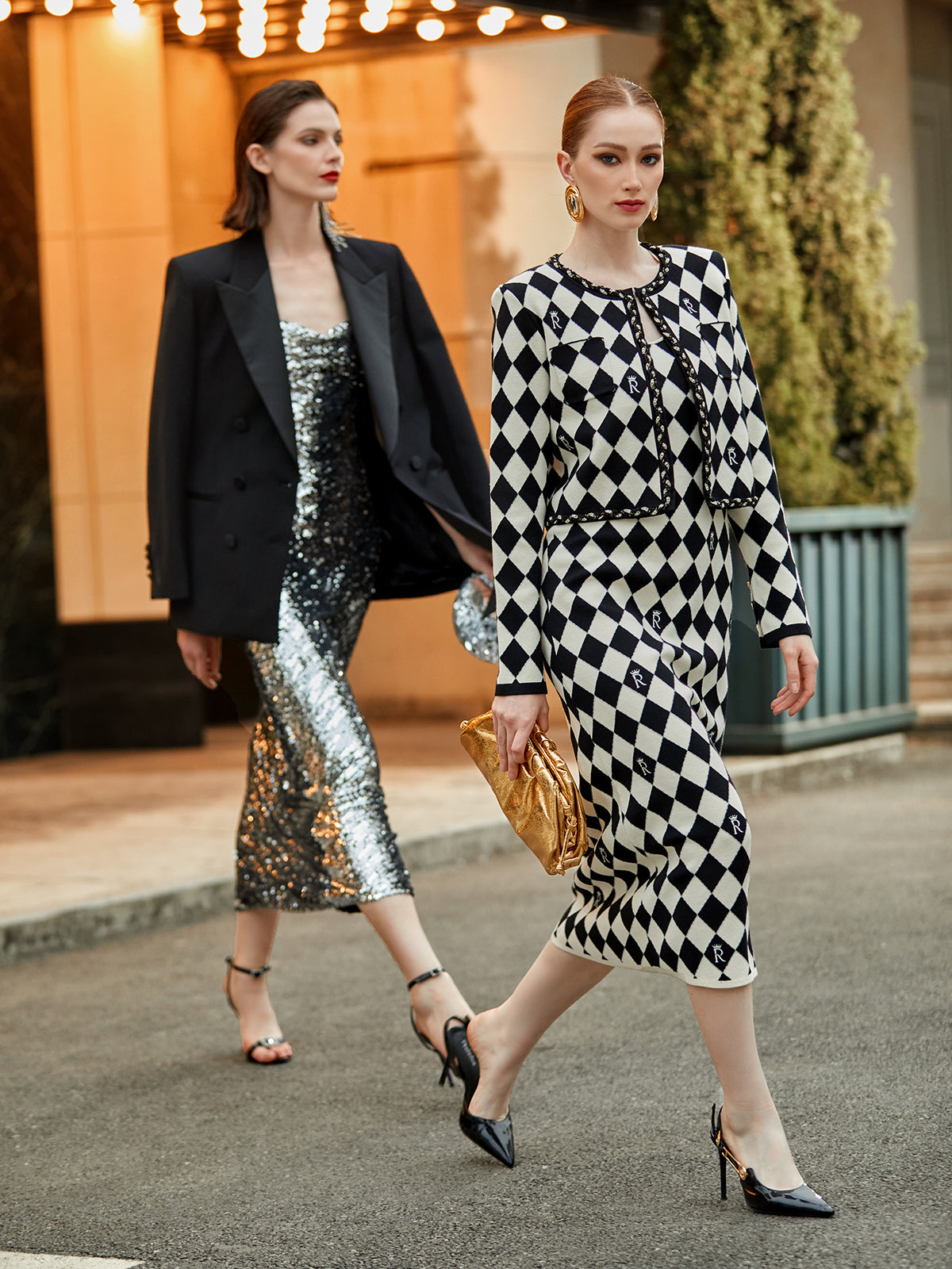 Damalı Kısa Hırka