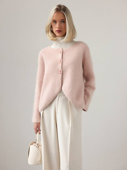 Soft Blossom Düğmeli Hırka