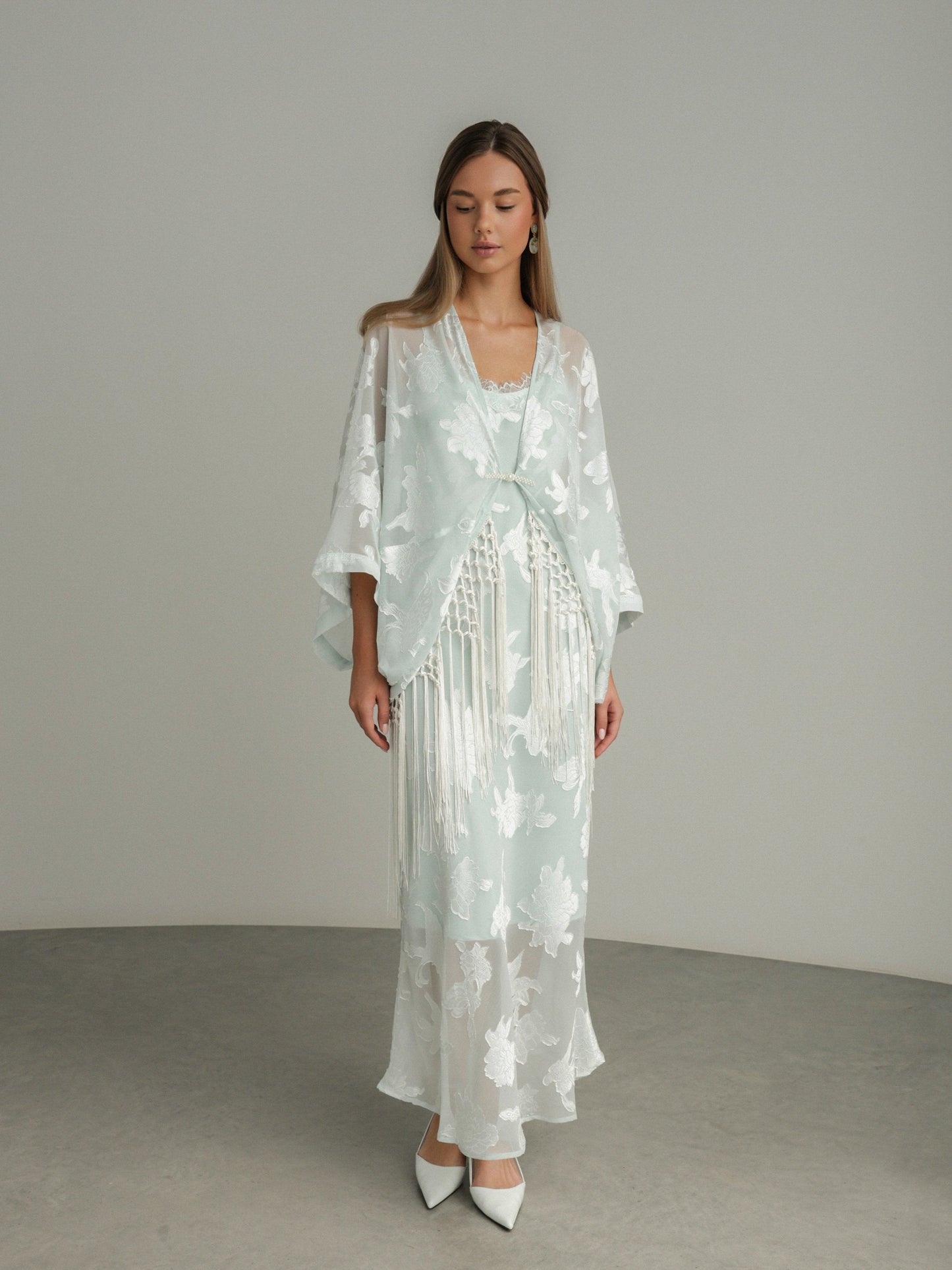 Whispering Mint Kimono