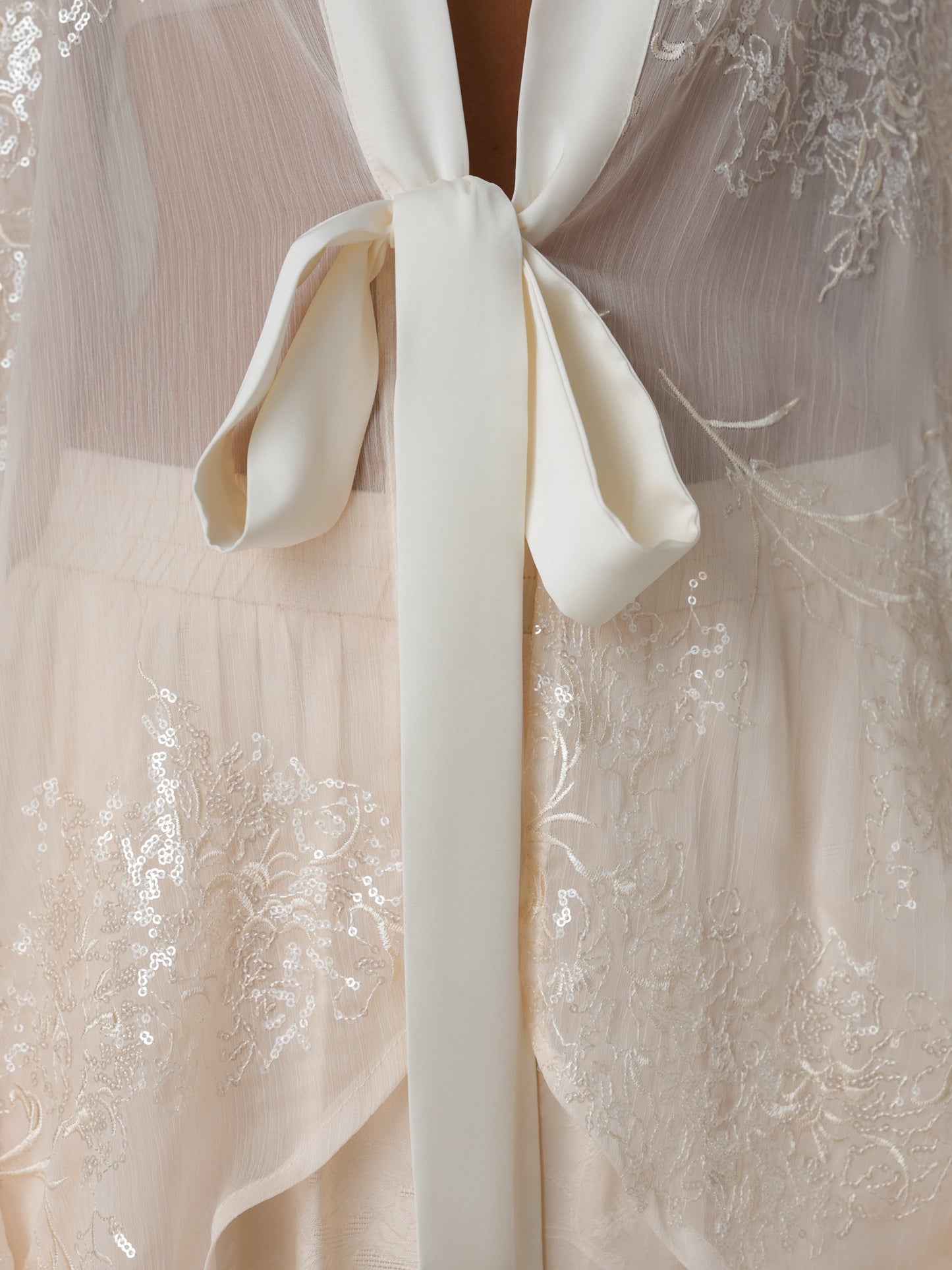 Payetli Saten Kimono