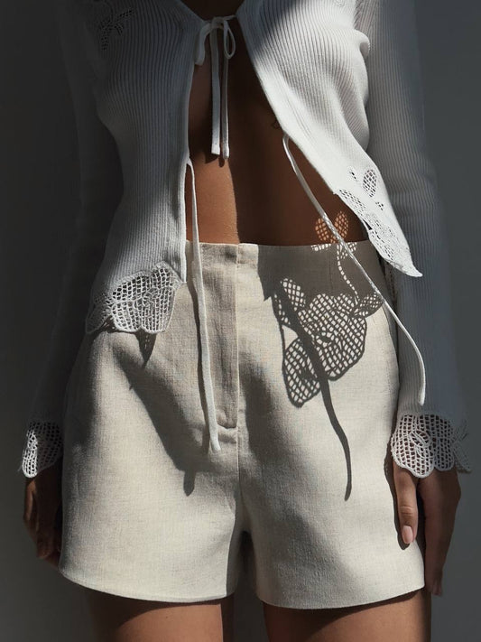 Keten Esinti Şort