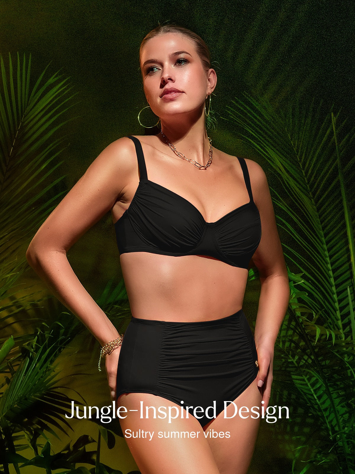 Şekillendirici Buruşuk Balenli Bikini Üstü