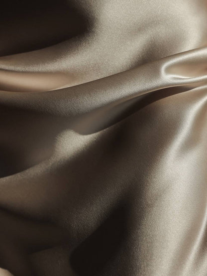 Şampanya Saten Elbise