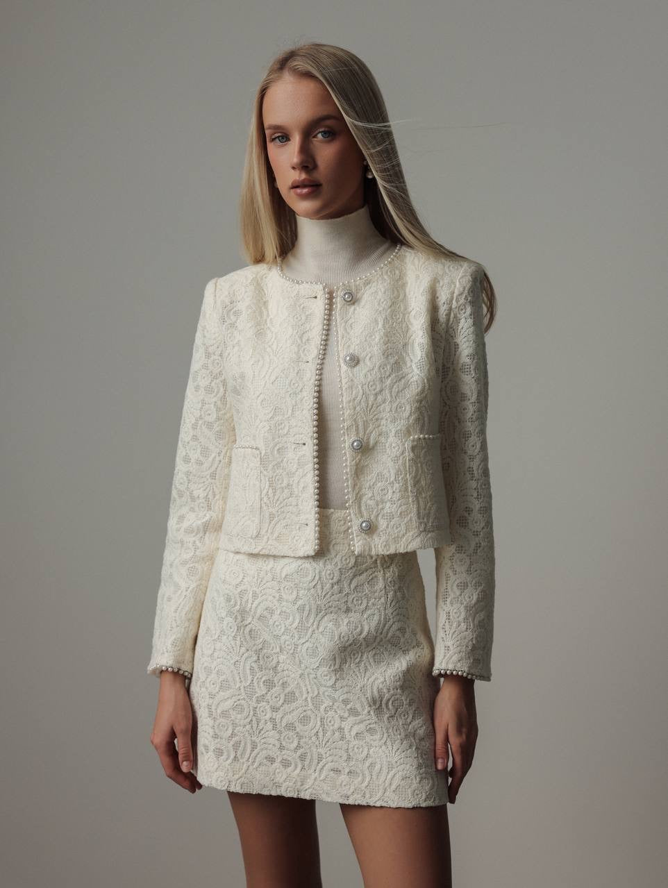 Krem Balıkçı Yaka Triko