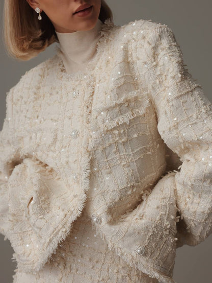 Balıkçı Yaka Krem Triko