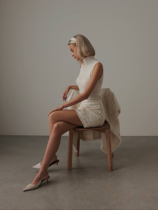 Balıkçı Yaka Krem Triko