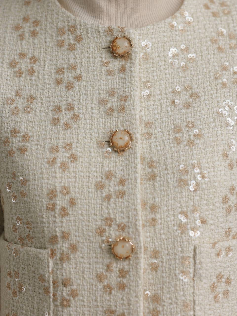 Bronz Işıltı Pileli Etek