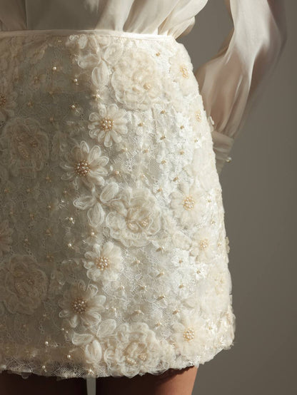 Çiçek Detaylı Zarif İkili Takım