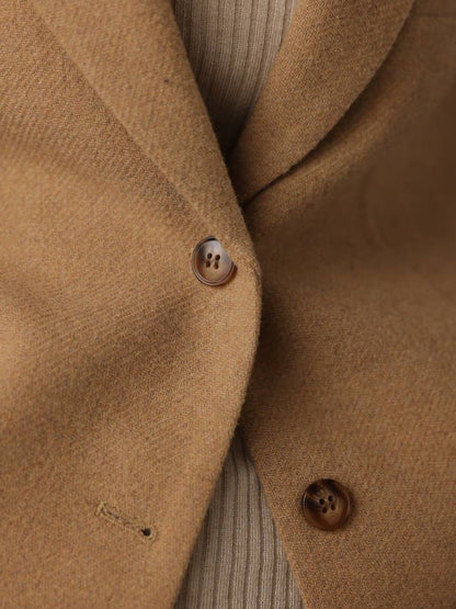 Klasik Camel Blazer Ceket