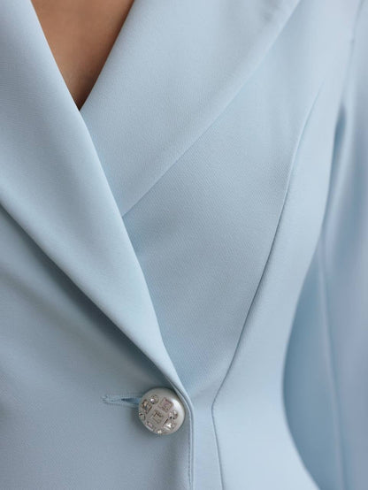 Pudra Mavisi Midi Elbise