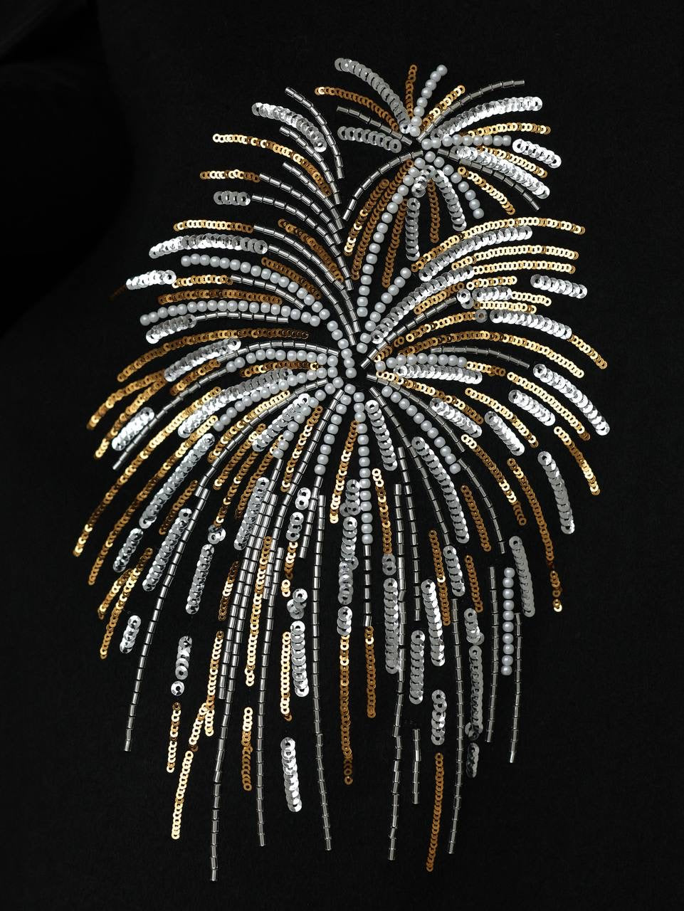 Gece Yarısı Kutlama İşlemeli Pelerin