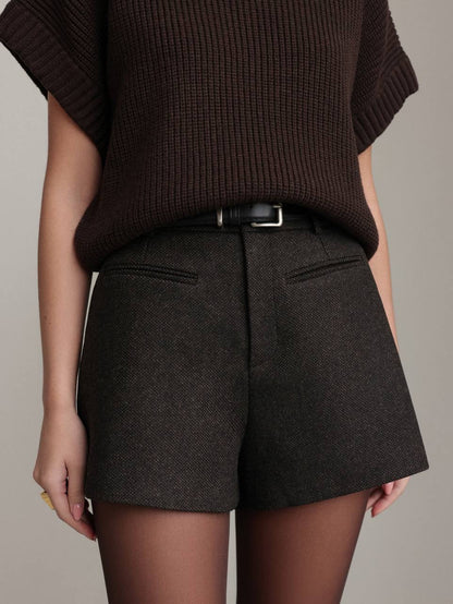 Şık Yün Karışımlı Şort