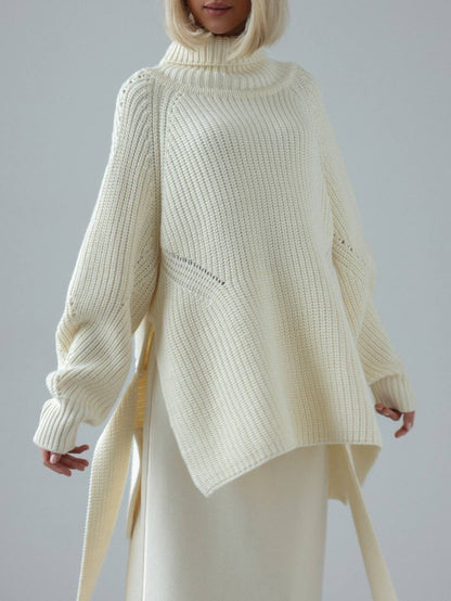 Kemerli Oversize Triko Kazak