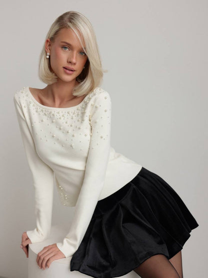 İnci İşlemeli Kazak