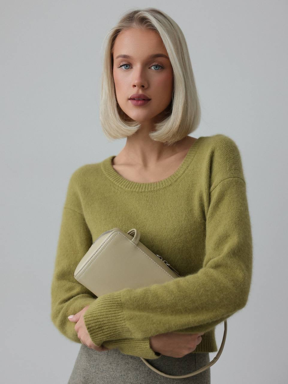 Dokulu Yün Mini Etek