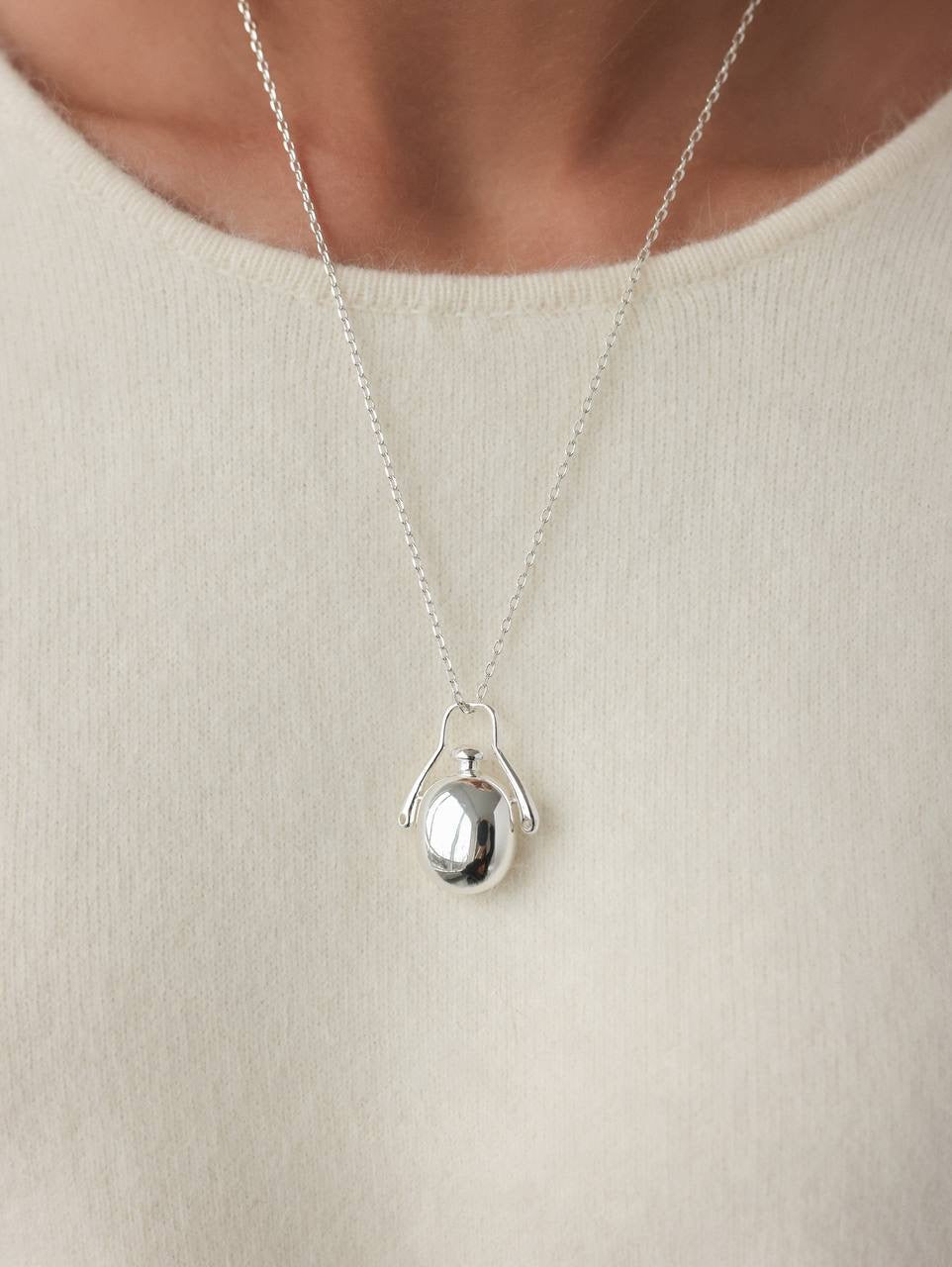 Oversize Fildişi Yün Kazak