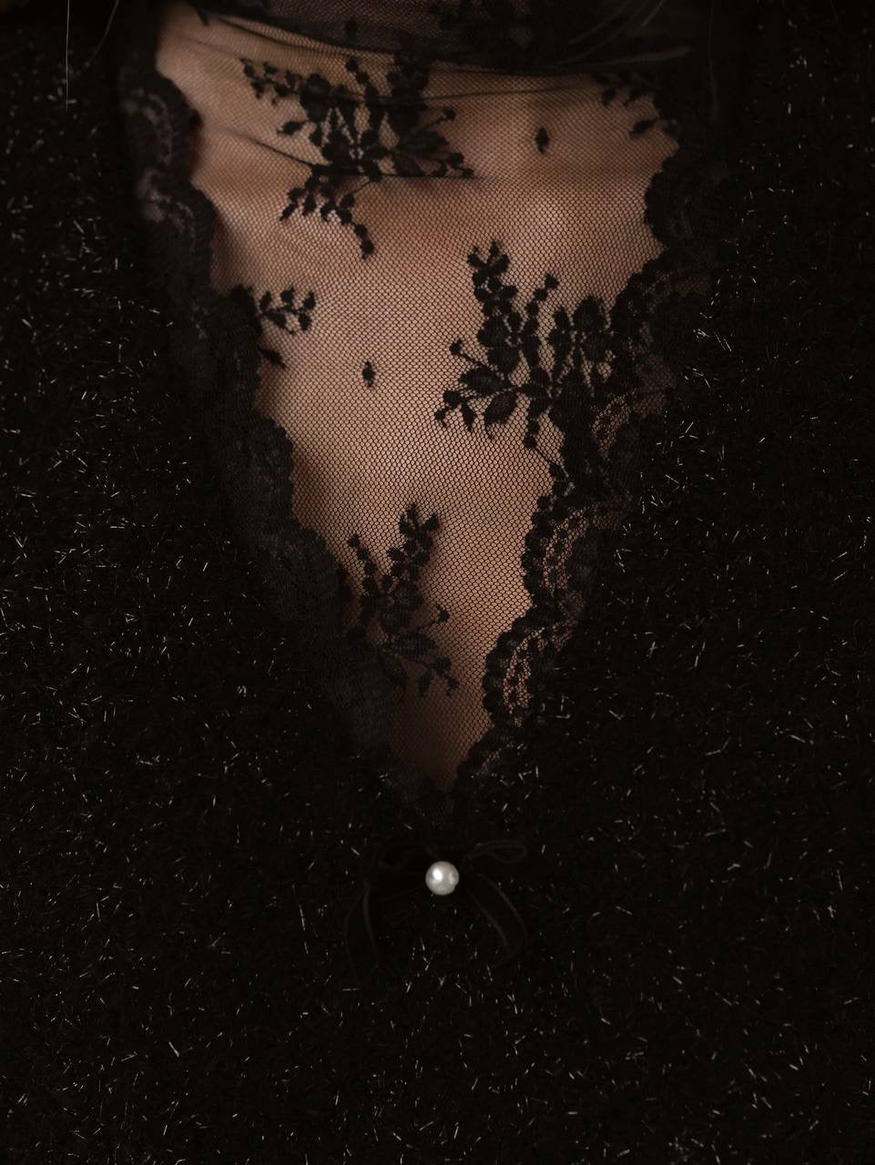 Sofistike Siyah Dantel Elbise