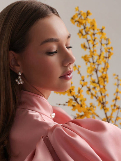 Blush Royale Saten Elbise