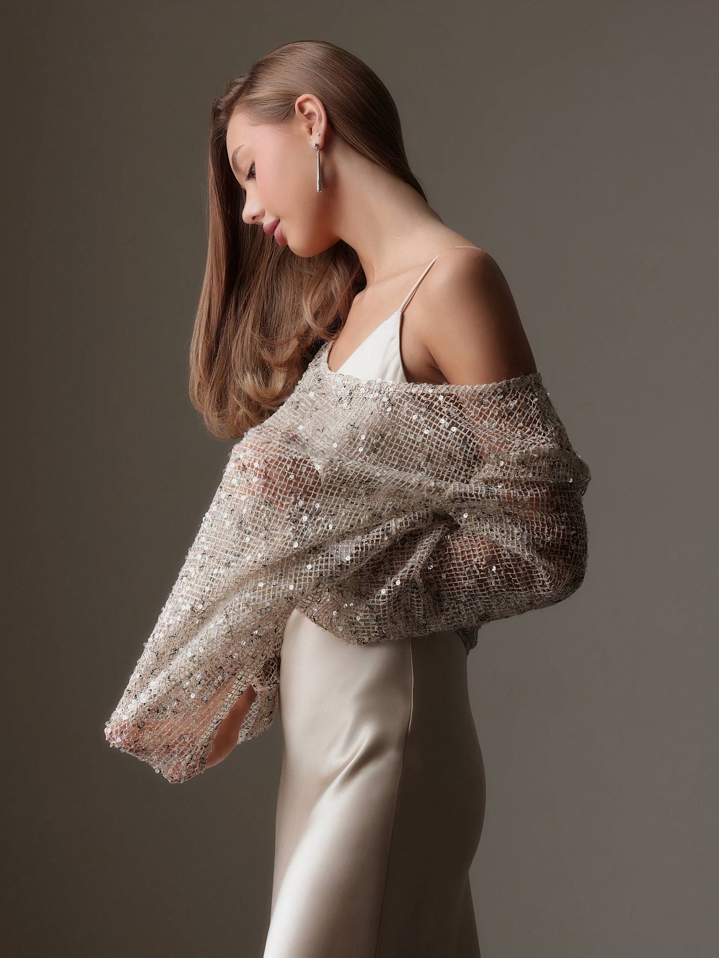 Shimmering Elegance Payetli Bluz