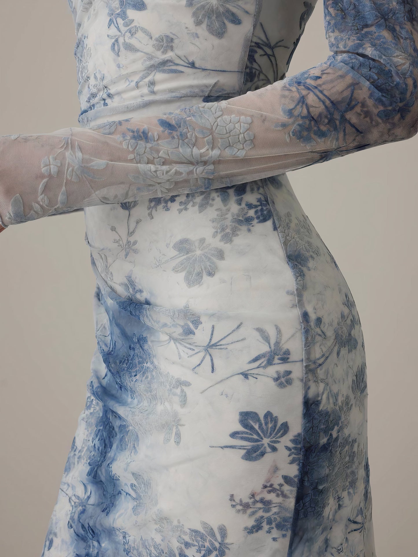 Mavi Sis Tül Elbise