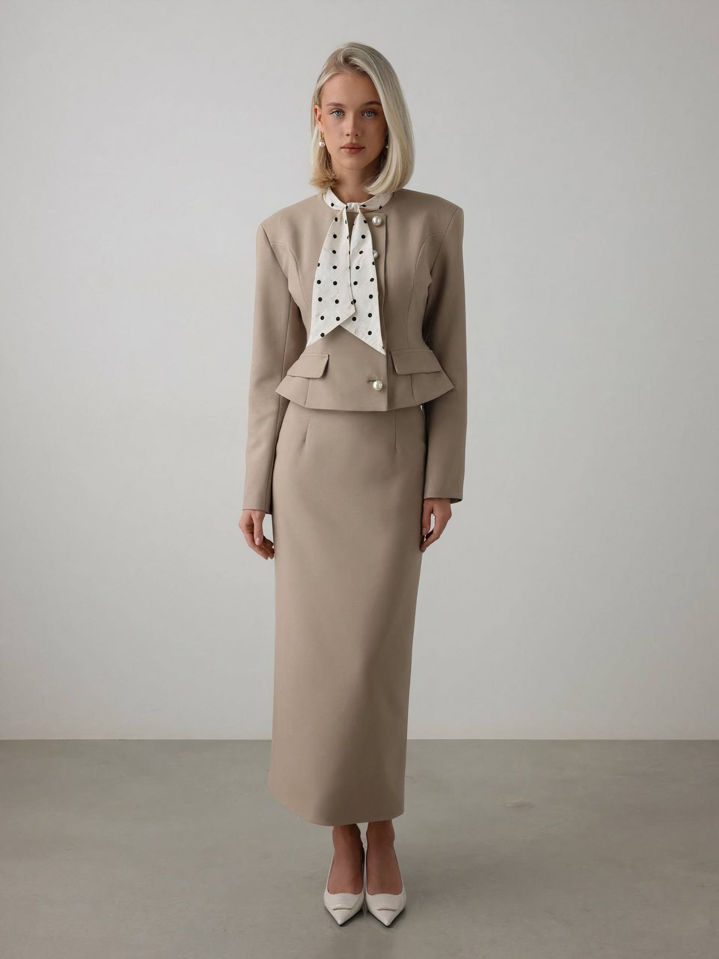 Amelie İnci Düğmeli Takım