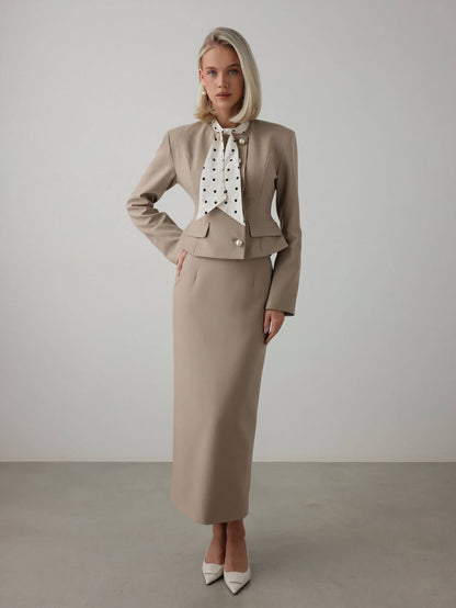 Amelie İnci Düğmeli Takım