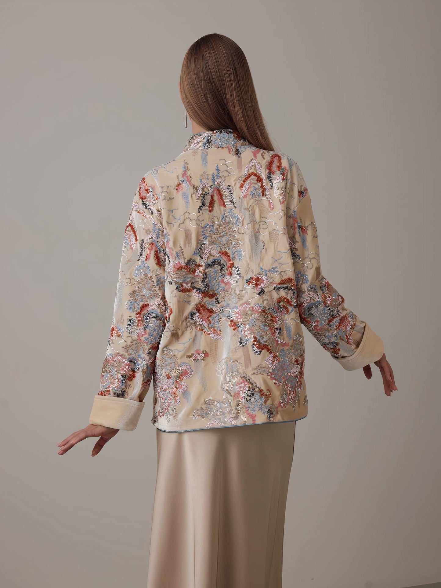 Hikari Nakışlı Kimono Ceket