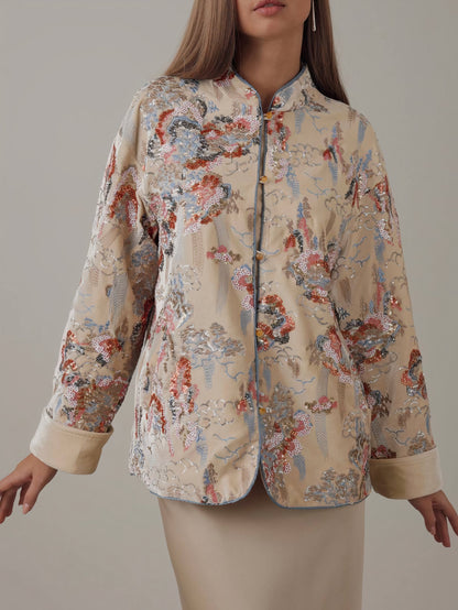 Hikari Nakışlı Kimono Ceket