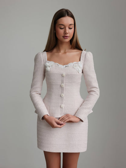 İnci Bukle Peplum Elbise