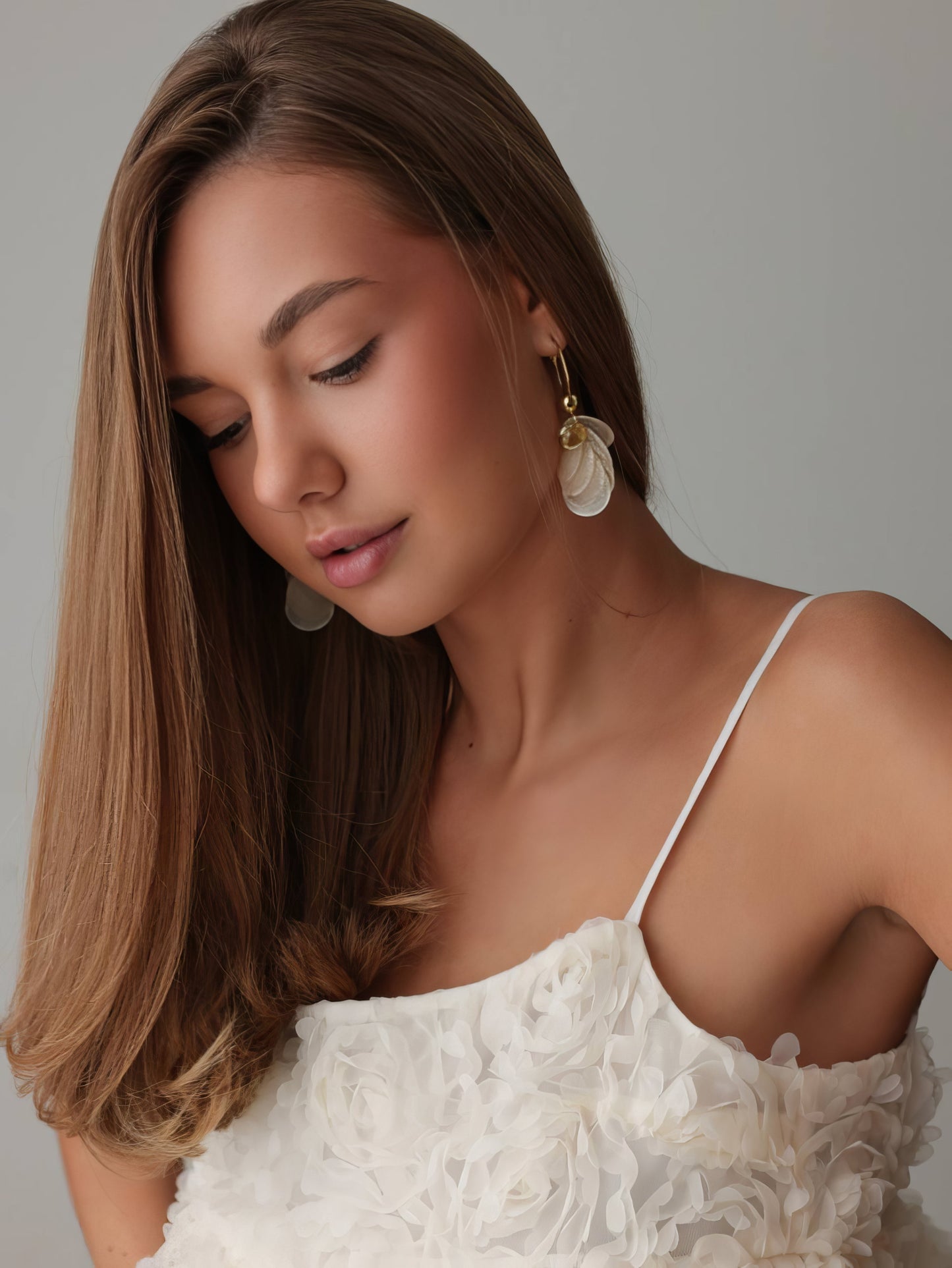 Fildişi Saten Mini Etek