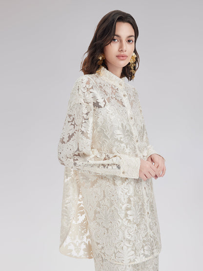 Modern Etnik Yakma Gömlek