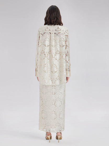 Modern Etnik Yakma Midi Etek