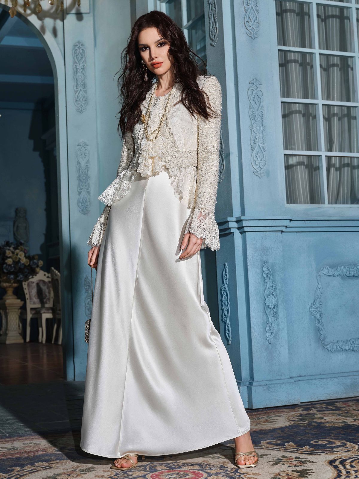 Fransız Dantel Tüvit Parçalı Ceket