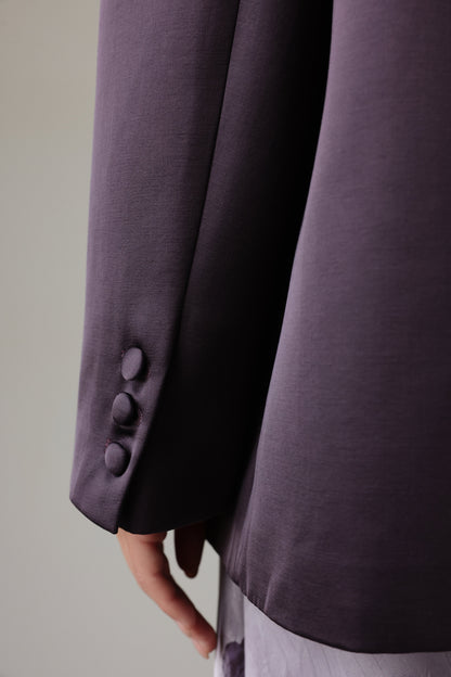 Gece Yarısı Mürdüm Blazer Ceket