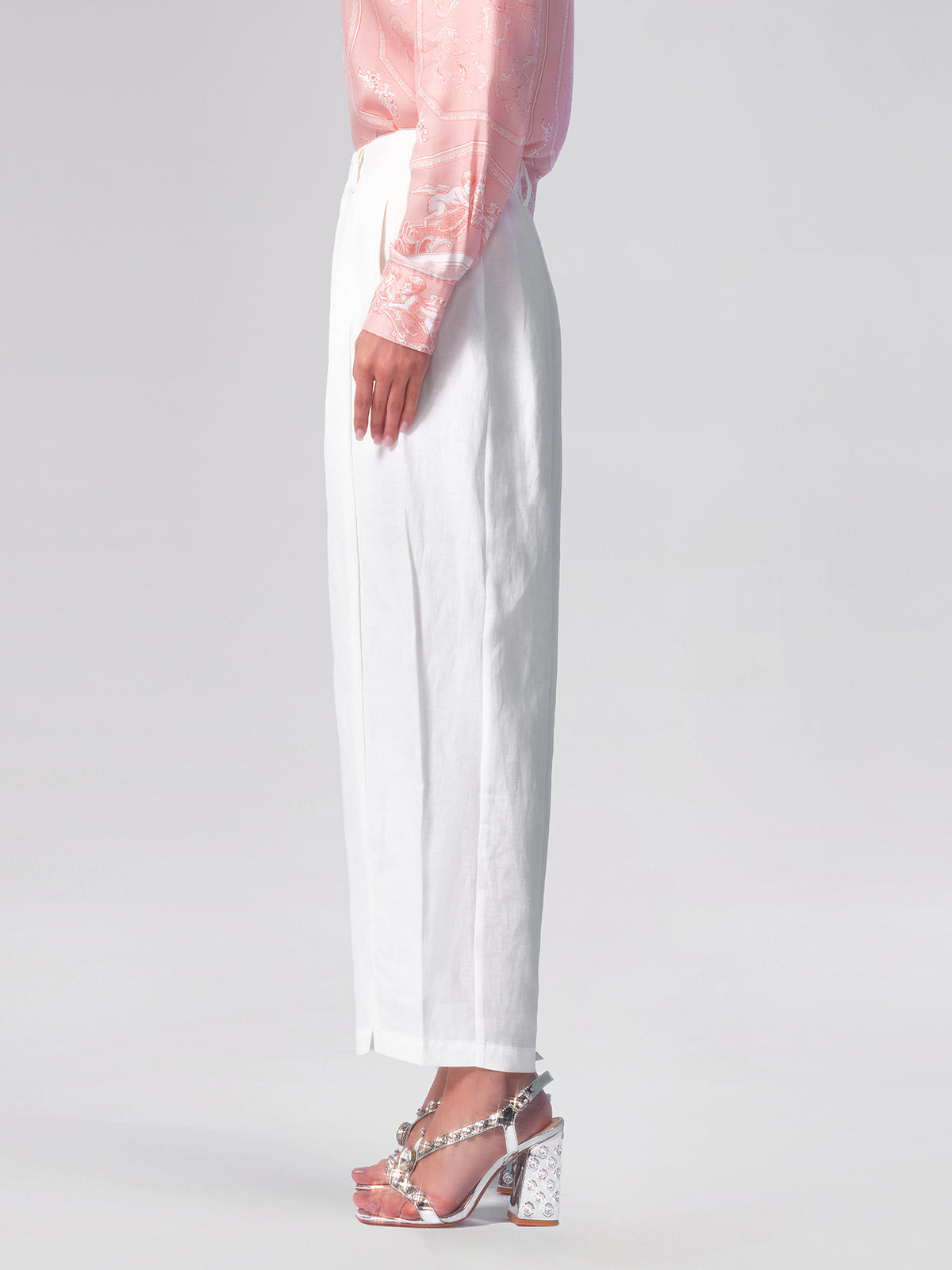 Yüksek Kalite Keten Bol Paça Pantolon