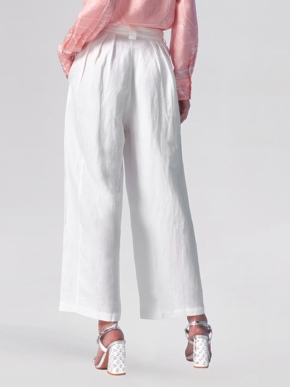 Yüksek Kalite Keten Bol Paça Pantolon