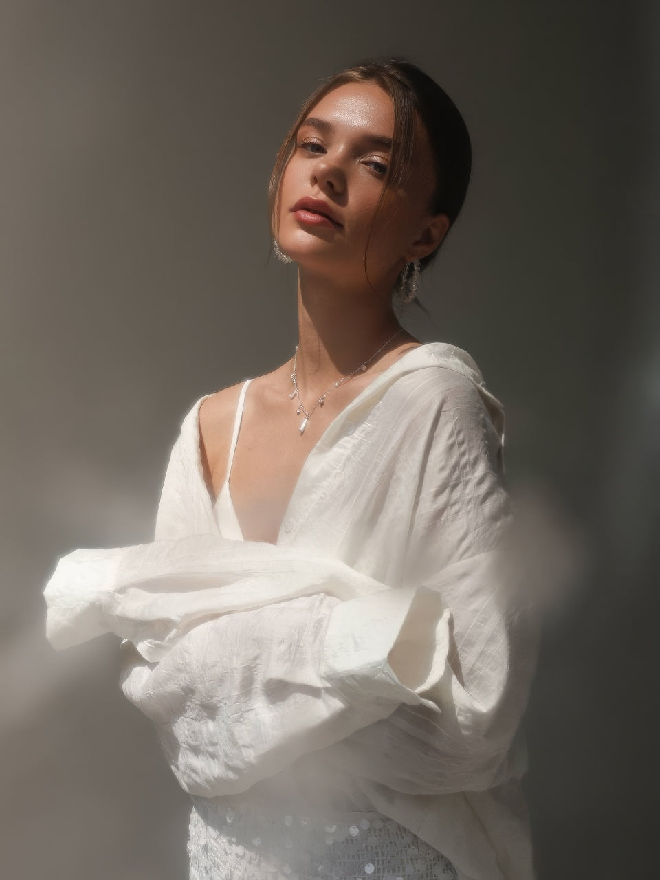 Kar Payetli Midi Etek